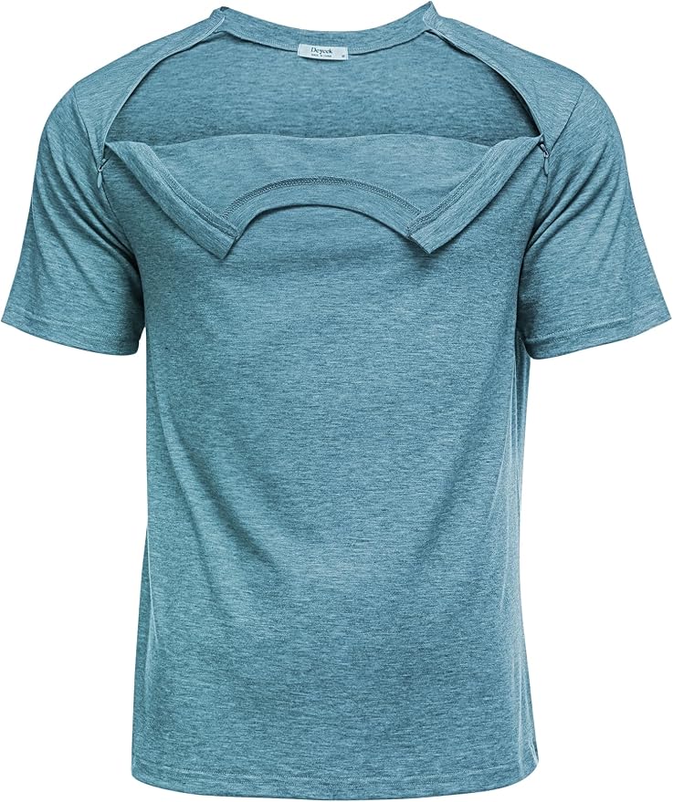 Chemo port shirt with zipper access
